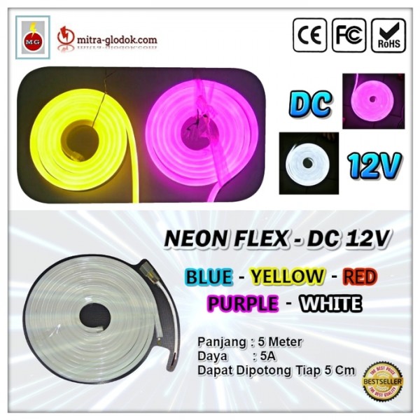 LED Neon Flex DC 12V | 600 LEDs - 5 Meter